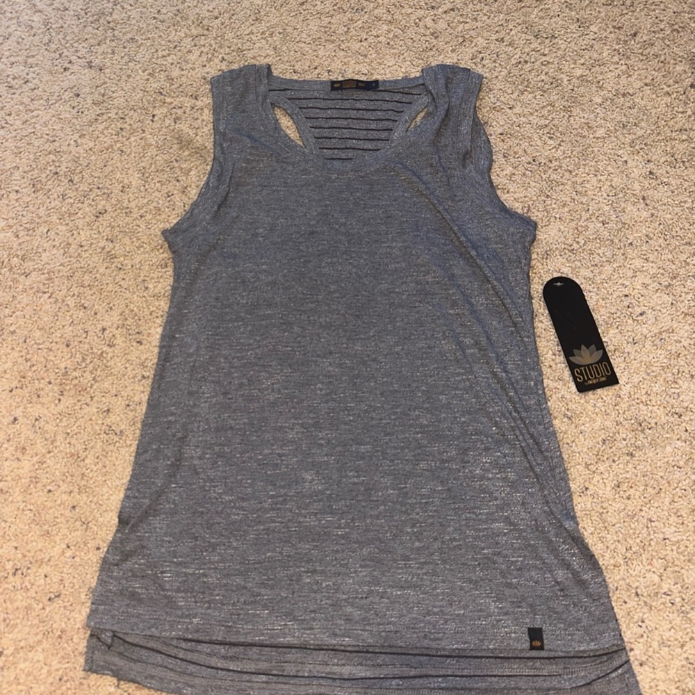 Studio Gray Cut Out Sleeveless Tank Top